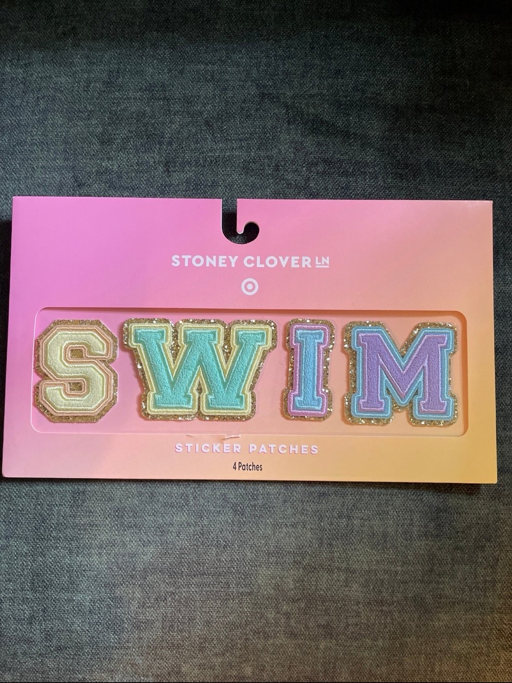 Stoney Clover Lane Pastel 'SWIM' Sticker Patches - Pink Packaging